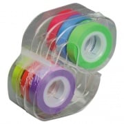 LEE Removable Highlighter Tape, 1/2" X 720", Assorted, 6/Pack (13888)