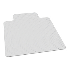AbilityOne 7220016568328, SKILCRAFT Biobased Chair Mat for Low/Medium Pile Carpet, 45 x 53, 25 x 12 Lip, Clear