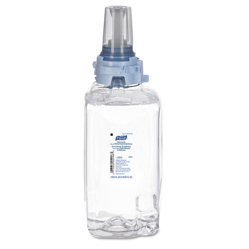 PURELL Advanced Hand Sanitizer Foam, For ADX-12, Dispensers, 1,200 mL Fragrance-Free (GOJ880503EA)