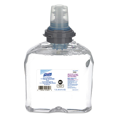 PURELL Advanced Hand Sanitizer E3-Rated Foam, 1,200 mL Refill, Fragrance-Free, 2/Carton (GOJ539302)