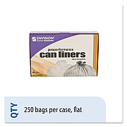AbilityOne 8105015171353, SKILCRAFT Low-Density Trash Can Liners, 33 gal, 0.8 mil, 33" x 39", Clear, Flat Pack, 250/Box