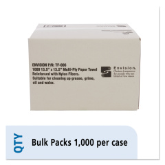 AbilityOne 7920008239773, SKILCRAFT, Total Wipes II Towel, 4-Ply, 13.25 x 14.25, White, 1,000/Box