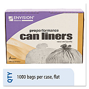 AbilityOne 8105015171365, SKILCRAFT Trash Can Liner - High-Density, 16 gal, 8 mic, 24" x 33", Natural, 1,000/Carton