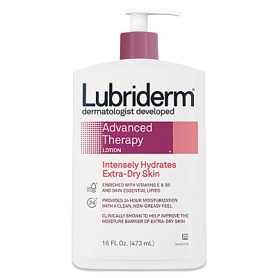 Lubriderm Advanced Therapy Moisturizing Hand/Body Lotion, 16 oz Pump Bottle, 12/Carton (PFI48322)