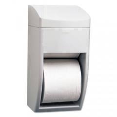Bobrick Matrix Series Two-Roll Tissue Dispenser, 6.25 x 6.88 x 13.5, Gray (5288)