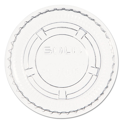 Dart Portion/Souffle Cup Lids, Fits 0.5 oz to 1 oz Cups, PET, Clear, 125 Pack, 20 Packs/Carton (DCCPL100N)