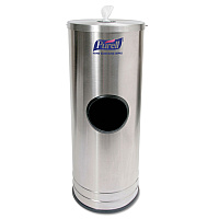 PURELL Dispenser Stand for Sanitizing Wipes, 1,500 Wipe Capacity, 10.25 x 10.25 x 14.5, Stainless Steel (GOJ9115DS1C)