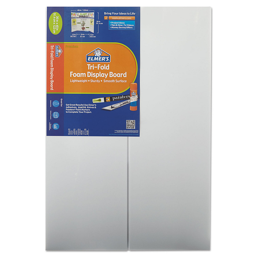 Fome-Cor Pro Premium Foam Display Board, CFC-Free Polystyrene, 24 x 36, White Surface and Core, 12/Carton (ACJ07047109)