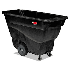 Rubbermaid Commercial Structural Foam Tilt Truck, 101 gal, 450 lb Capacity, Plastic, Black (RCP9T13BLA)