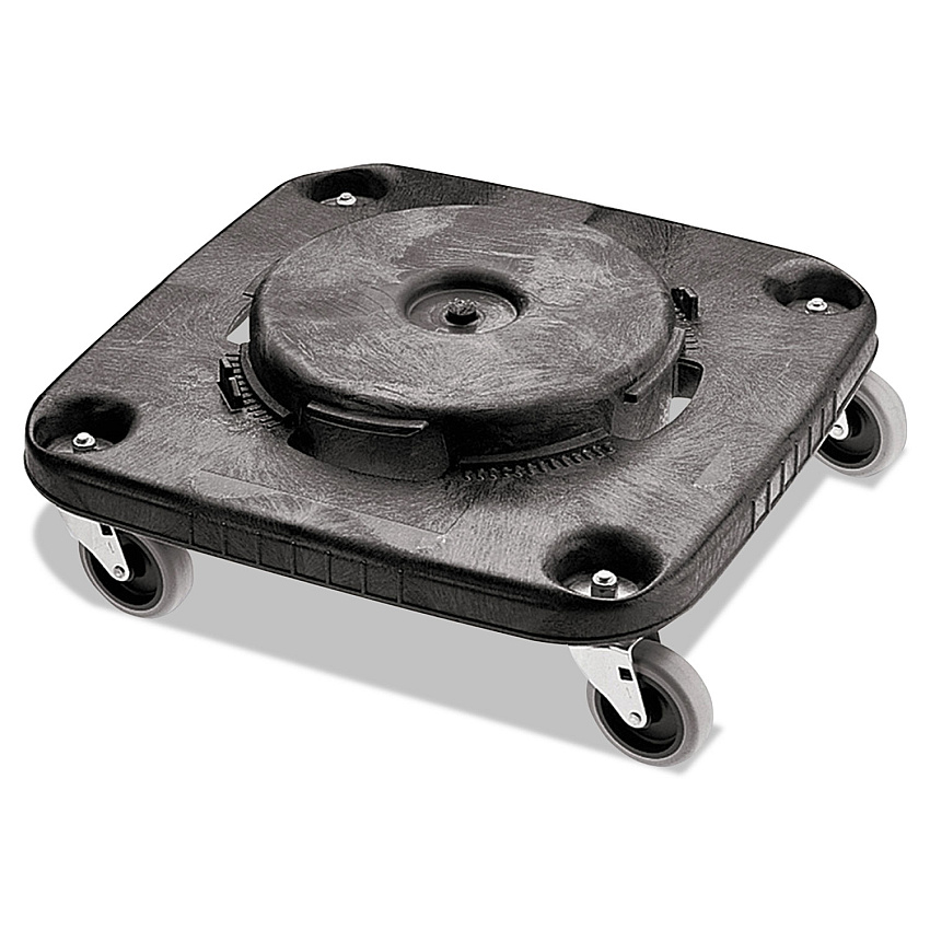 Rubbermaid Commercial Brute Container Square Dolly, 300 lb Capacity, 17.25 x 6.25, Black (RCP3530)