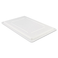Rubbermaid Commercial Food/Tote Box Lids, 26 x 18, White, Plastic (RCP3502WHI)