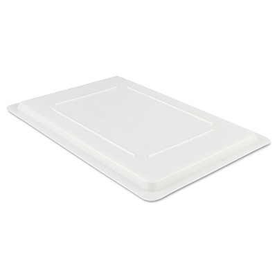 Rubbermaid Commercial Food/Tote Box Lids, 26 x 18, White, Plastic (RCP3502WHI)