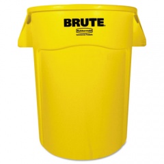 Rubbermaid Commercial Vented Round Brute Container, 44 gal, Plastic, Yellow (264360YEL)