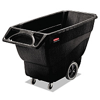 Rubbermaid Commercial Structural Foam Tilt Truck, 151 gal, 600 lb Capacity, Plastic, Black (RCP1011BLA)
