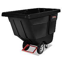 Rubbermaid Commercial Rotomolded Tilt Truck, 202 gal, 450 lb Capacity, Plastic, Black (RCP1304BLA)