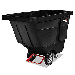 Rubbermaid Commercial Rotomolded Tilt Truck, 202 gal, 450 lb Capacity, Plastic, Black (RCP1304BLA)