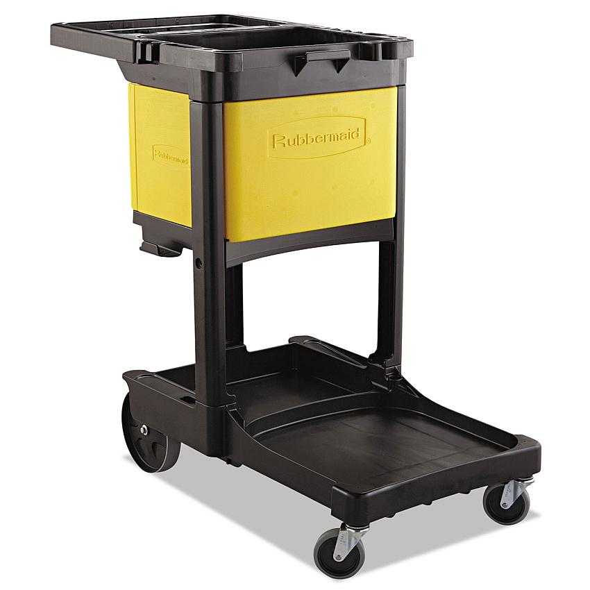 Locking Cabinet, For Rubbermaid Commercial Cleaning Carts, Yellow (RCP6181YEL)