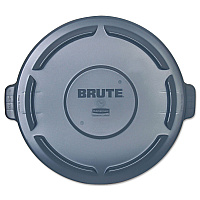 Rubbermaid Commercial BRUTE Self-Draining Flat Top Lids, 24.5" Diameter x 1.5h, Gray (RCP264560GY)