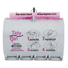 Tidy Girl Plastic Feminine Hygiene Disposal Bag Dispenser, Gray (STOTGUDPV2)