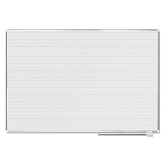 MasterVision Ruled Magnetic Steel Dry Erase Planning Board, 72 x 48, White Surface, Silver Aluminum Frame (BVCMA2794830)