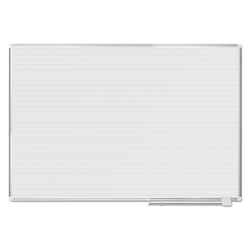 MasterVision Ruled Magnetic Steel Dry Erase Planning Board, 72 x 48, White Surface, Silver Aluminum Frame (BVCMA2794830)