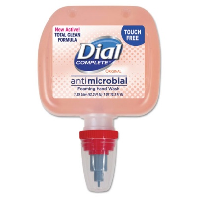 Dial Professional Antimicrobial Foaming Hand Wash, Original, 1.25 L, Duo Dispenser Refill, 3/Carton (99135)