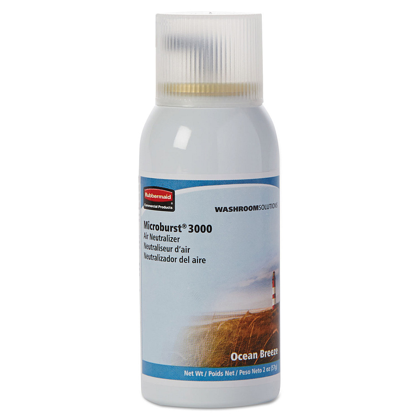 Rubbermaid Commercial Microburst 3000 Refill, Ocean Breeze, 2 oz Aerosol Spray, 12/Carton (RCP4012581)