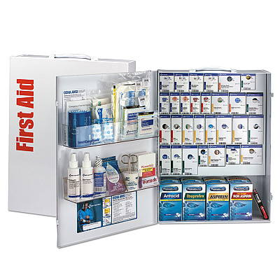 First Aid Only ANSI 2021 SmartCompliance General Business First Aid Kit for 150 People, 925 Pieces, Metal Case (FAO90732021)