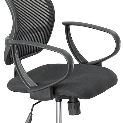 Optional Loop Arm Kit for Mesh Extended Height Chairs for Safco Vue Mesh Extended-Height Chairs, Black, 2/Set (SAF3396BL)