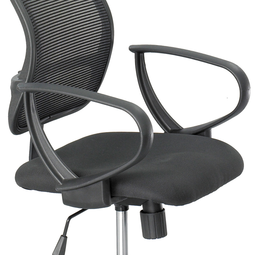 Optional Loop Arm Kit for Mesh Extended Height Chairs for Safco Vue Mesh Extended-Height Chairs, Black, 2/Set (SAF3396BL)