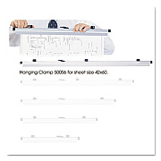 Safco Sheet File Hanging Clamps, 100 Sheets Per Clamp, 42" Length, 6/Carton (SAF50056)