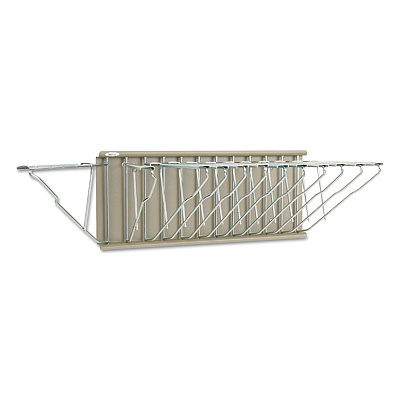 Safco Sheet File Pivot Wall Rack, 12 Hanging Clamps, 24w x 14.75d x 9.75h, Sand (SAF5016)