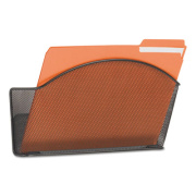 Safco Onyx Mesh Wall Pocket, Letter Size, Black, 12" x 3" x 9", Black (5651BL)