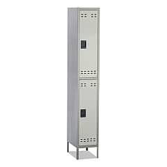 Safco Double-Tier Locker, 12w x 18d x 78h, Two-Tone Gray (SAF5523GR)
