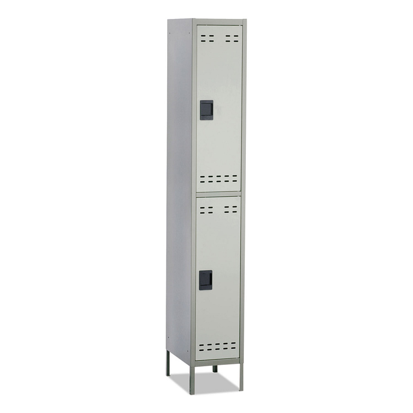 Safco Double-Tier Locker, 12w x 18d x 78h, Two-Tone Gray (SAF5523GR)