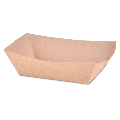 SCT Eco Food Trays, 1 lb Capacity, Brown Kraft, Paper, 1,000/Carton (SCH0513)