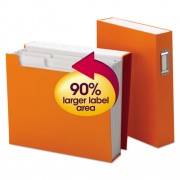 Smead Book Shelf Organizer with SuperTab, 2.5" Expansion, 6 Section, Magnetic Latch, 1/3-Cut Tab, Letter Size, Vibrant Orange/White (70868)