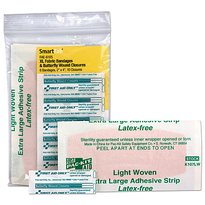 First Aid Only Refill for SmartCompliance General Business Cabinet, Bandages, 16/Kit (FAOFAE6105)