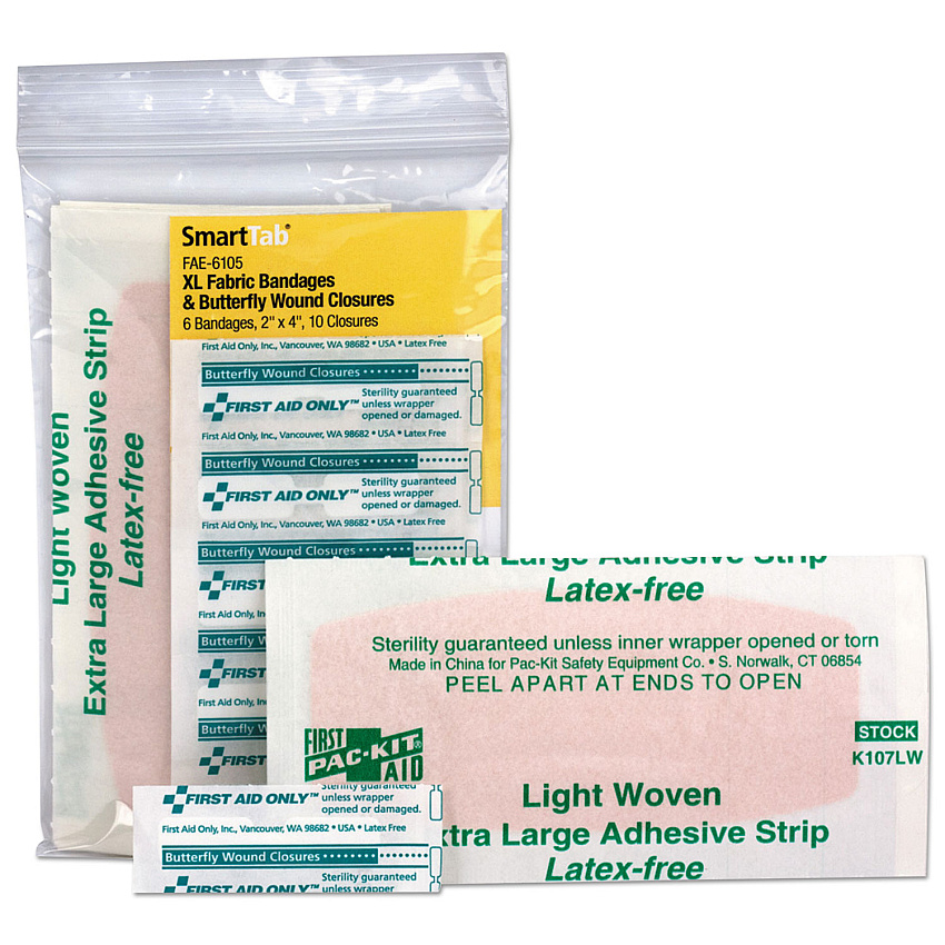 First Aid Only Refill for SmartCompliance General Business Cabinet, Bandages, 16/Kit (FAOFAE6105)