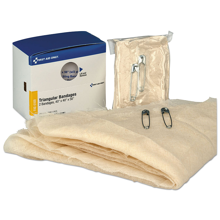 First Aid Only Refill for SmartCompliance Gen Business Cabinet, Triangular Bandages, 40 x 40 x 56, 2/Box (FAOFAE5100)
