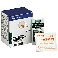 First Aid Only Refill for SmartCompliance Cabinet, 20 Sting Relief Wipes, 10 Hydrocortisone Packs (FAOFAE7115)