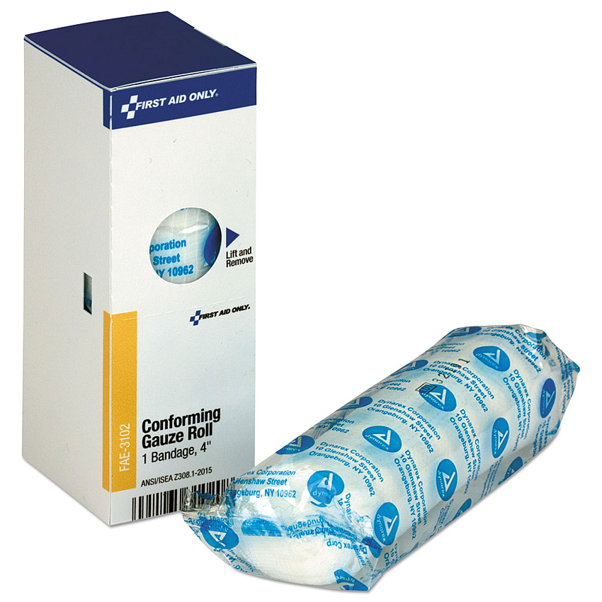 First Aid Only Gauze Refill for ANSI-Compliant First Aid Kit, Conforming, 4 x 2.44 (FAOFAE3102)