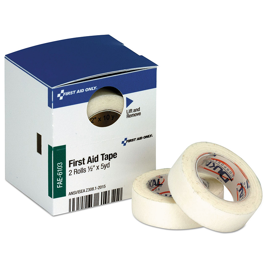 First Aid Only Refill for SmartCompliance General Business Cabinet, First Aid Tape, 1/2" x 5 yd, 2 Roll/Box (FAOFAE6103)