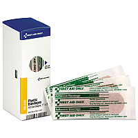First Aid Only Refill for SmartCompliance General Business Cabinet, Plastic Bandages, 1 x 3, 40/Box (FAOFAE3100)