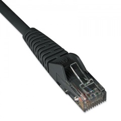 Tripp Lite Cat6 Gigabit Snagless Molded Patch Cable, RJ45 (M/M), 1 ft., Black (N201001BK)
