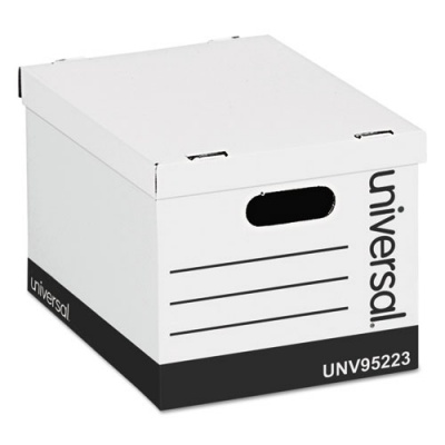 Universal Basic-Duty Easy Assembly Storage Files, Letter/Legal Files, White, 12/Carton (95223)