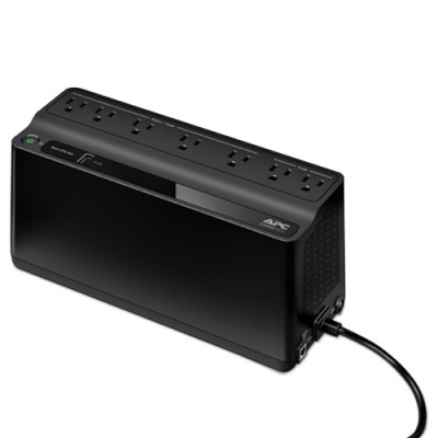 APC Back-UPS 600 VA Battery Backup System, 7 Outlets, 120 VA, 490 J (BE600M1)