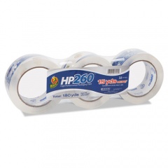 Duck HP260 Packaging Tape, 3" Core, 1.88" x 60 yds, Clear, 3/Pack (HP260C03)