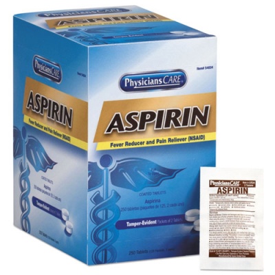 PhysiciansCare Aspirin Tablets, 250/Box (54034)