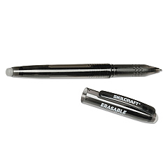 AbilityOne 7520016580391, SKILCRAFT Erasable Re-Write Gel Pen, Stick, Medium 0.7 mm, Black Ink, Smoke/Black Barrel, Dozen